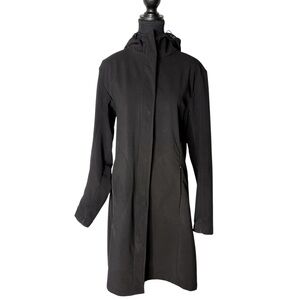 MISTY MOUNTAIN Tech Performance Long Fleece Lined Coat Hood Pockets Size Large